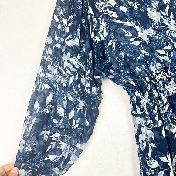 Shoshanna Alura Dress Size 8 Floral Navy Cocktail Wedding Guest - Picture 6 of 10